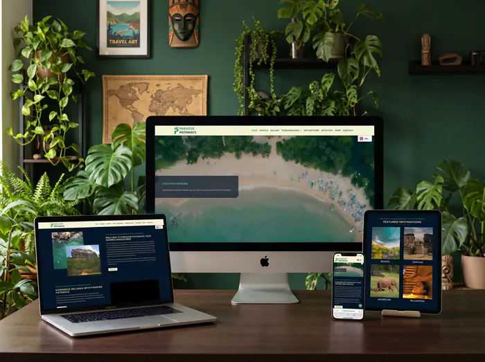 Paradise Pathways Travel Agency website designa
